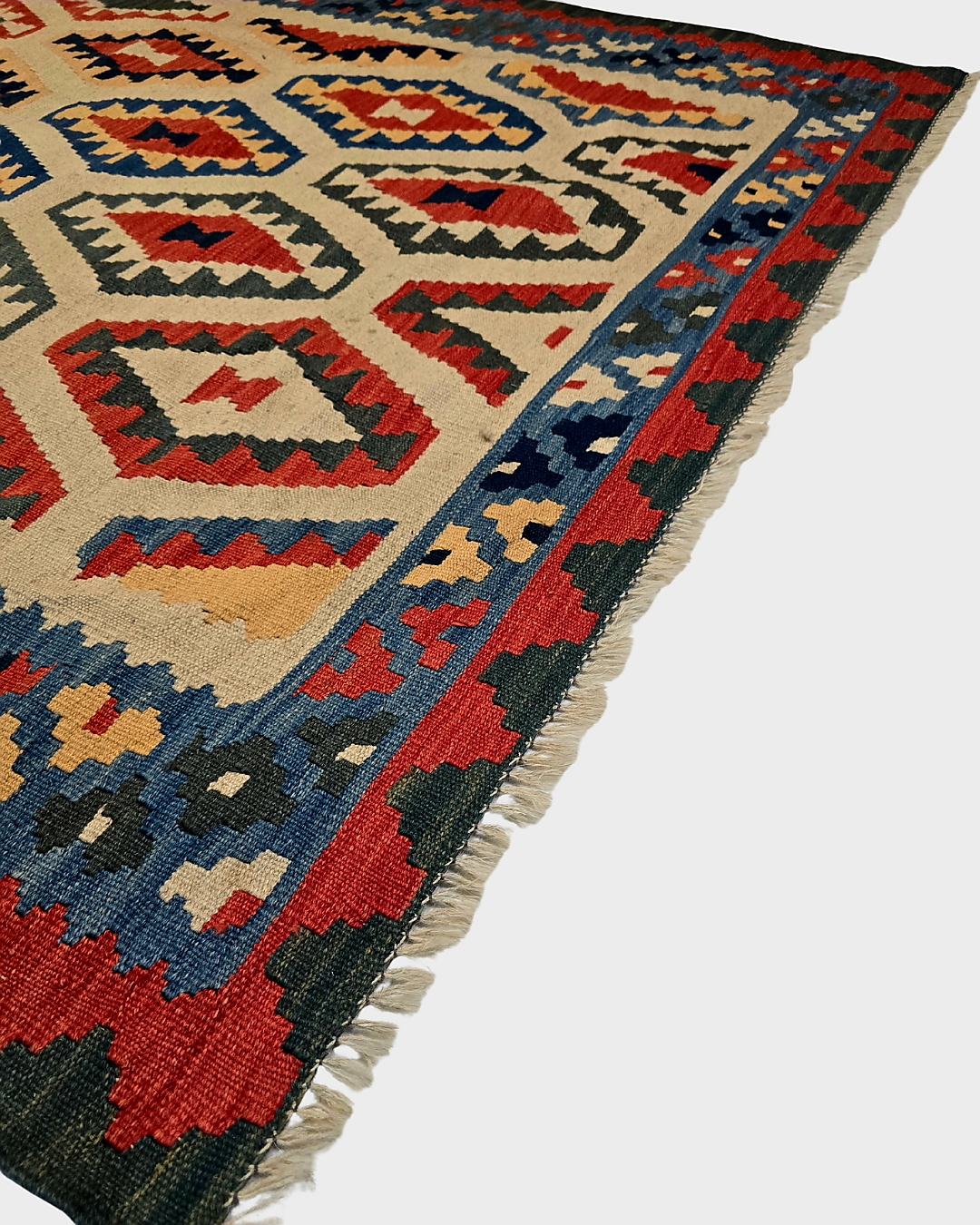 Kelim Fars Ghashgai 240x180 wollen vloerkleed flatweave handgeweven