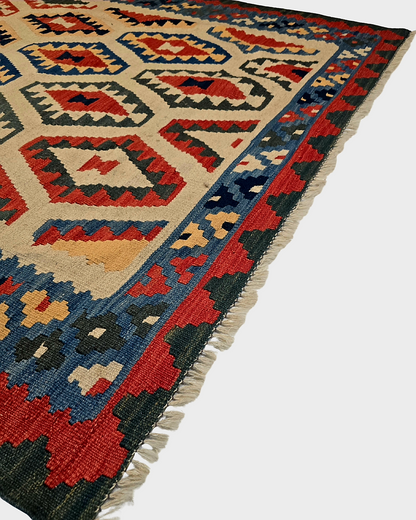 Kelim Fars Ghashgai 240x180 wollen vloerkleed flatweave handgeweven