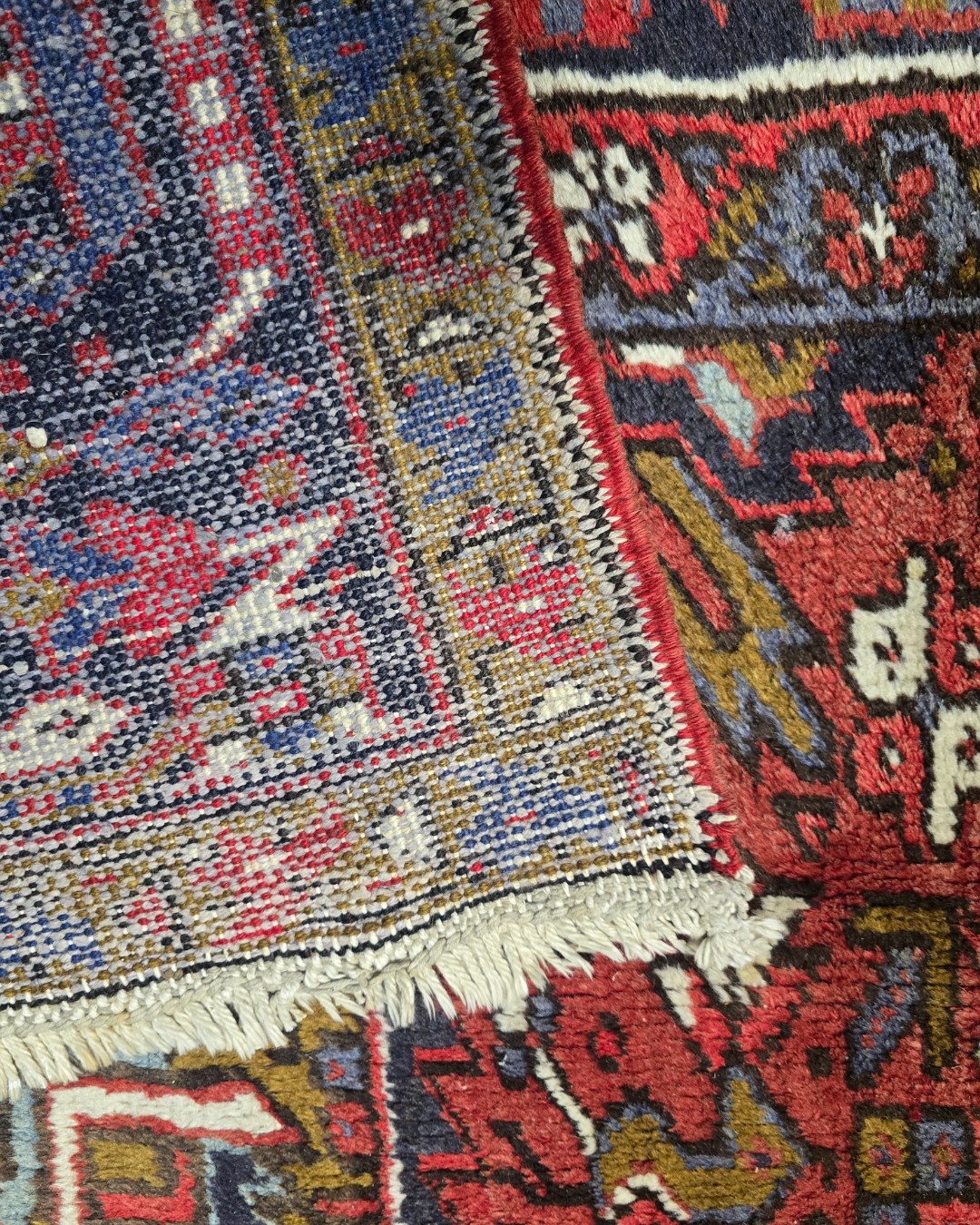 Groot Perzisch tapijt Heriz 385x295 wollen vloerkleed handgeknoopt iran