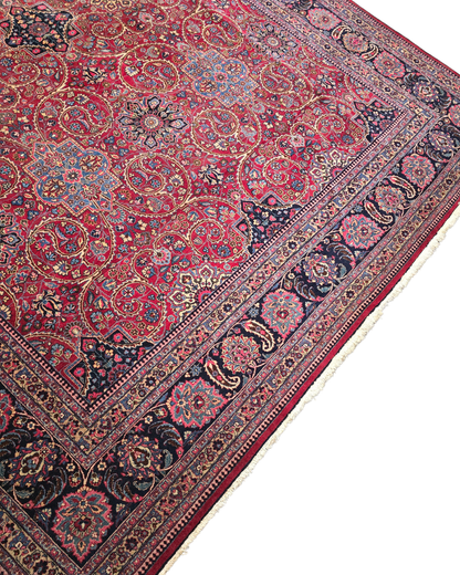 Groot Perzisch Tapijt Mashad 410x310 wollen vloerkleed iran handgeknoopt