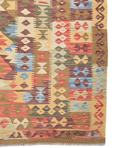 Afgan tribal Kelim 300x200 wollen vloerkleed handgeweven