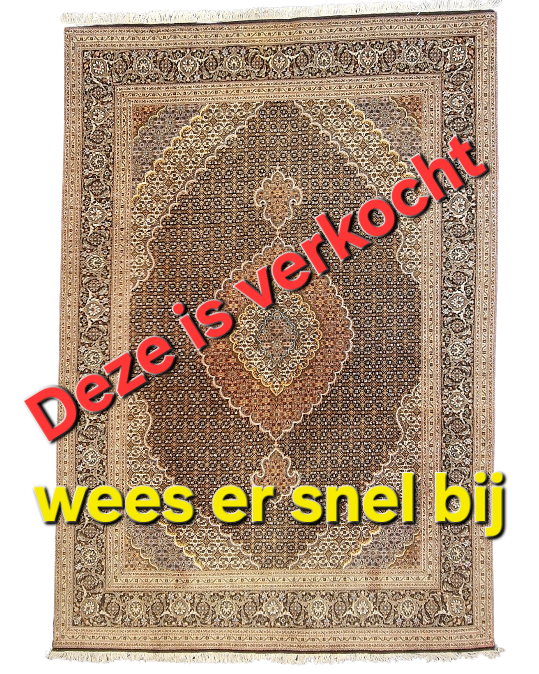 Groot Perzisch tapijt Tabriz Mahi 300x200 wollen vloerkleed Iran Handgeknoopt