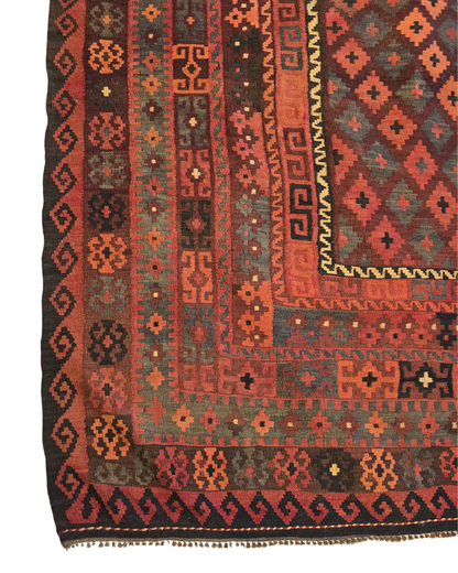 Tribal Kelim afganistan 310x250 wollen vloerkleed handgeknoopt