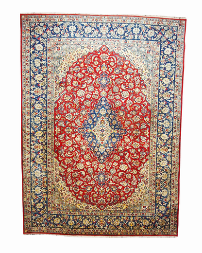 Groot Perzisch tapijt Kashan 400x300 wollen vloerkleed handgeknoopt Iran