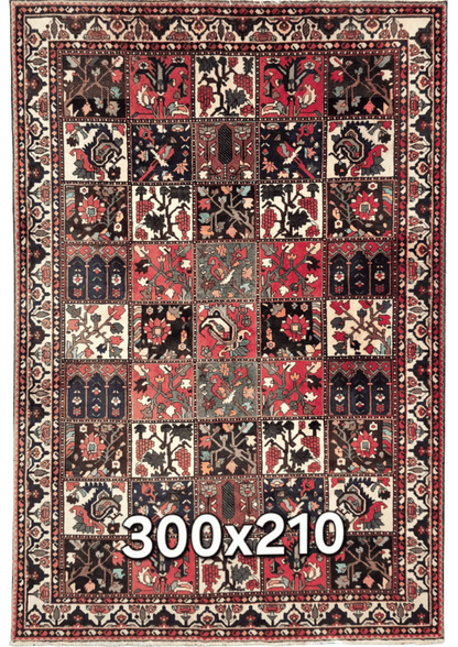 Perzisch tapijt baktihari 300x210 wollen vloerkleed iran