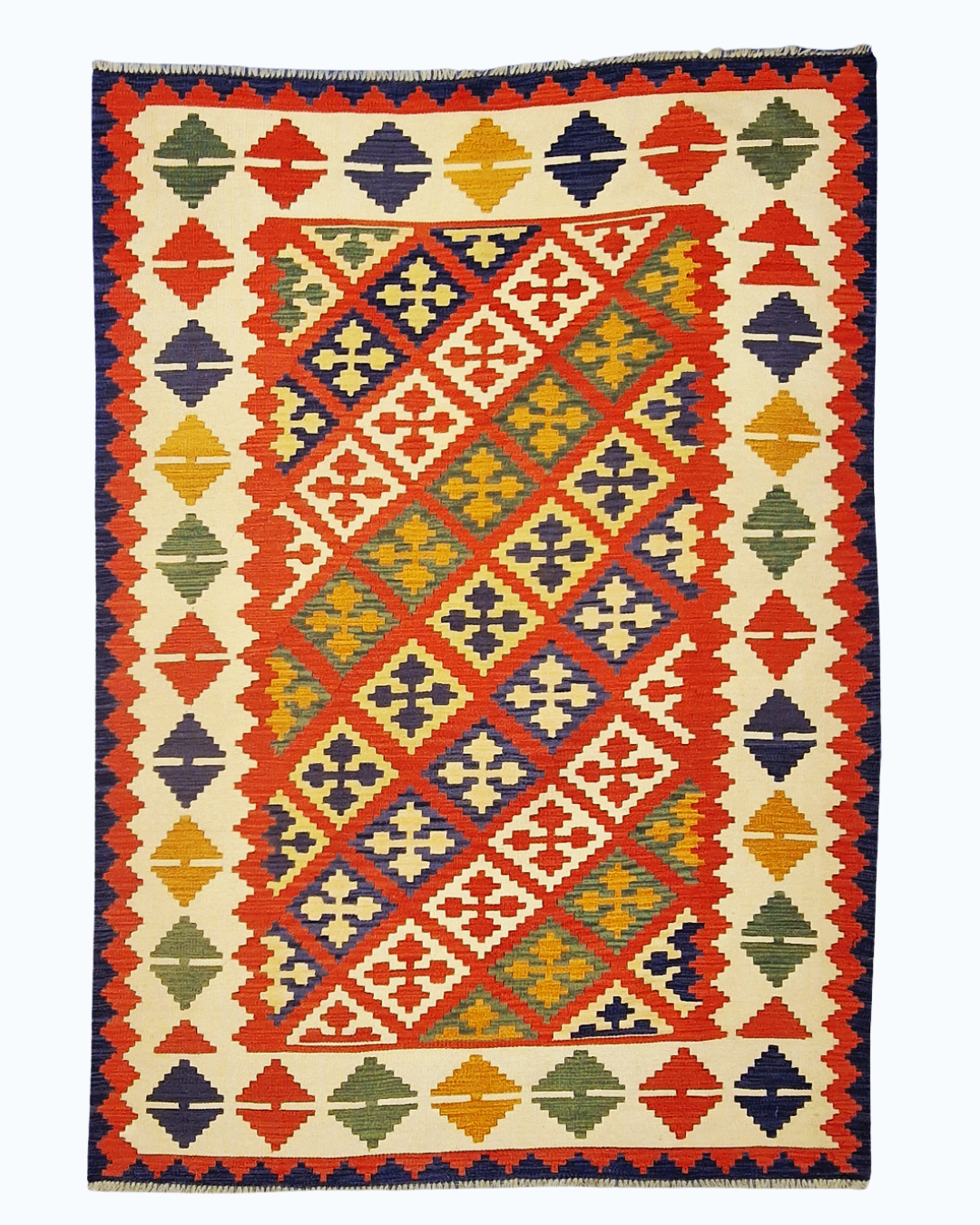 Tribal Kelim Afganistan 250x180 wollen vloerkleed handgeweven