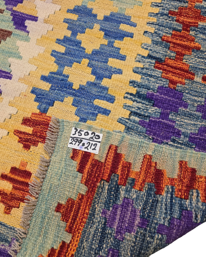 Kelim tapijt Afghan perzisch 299x212 wollen vloerkleed