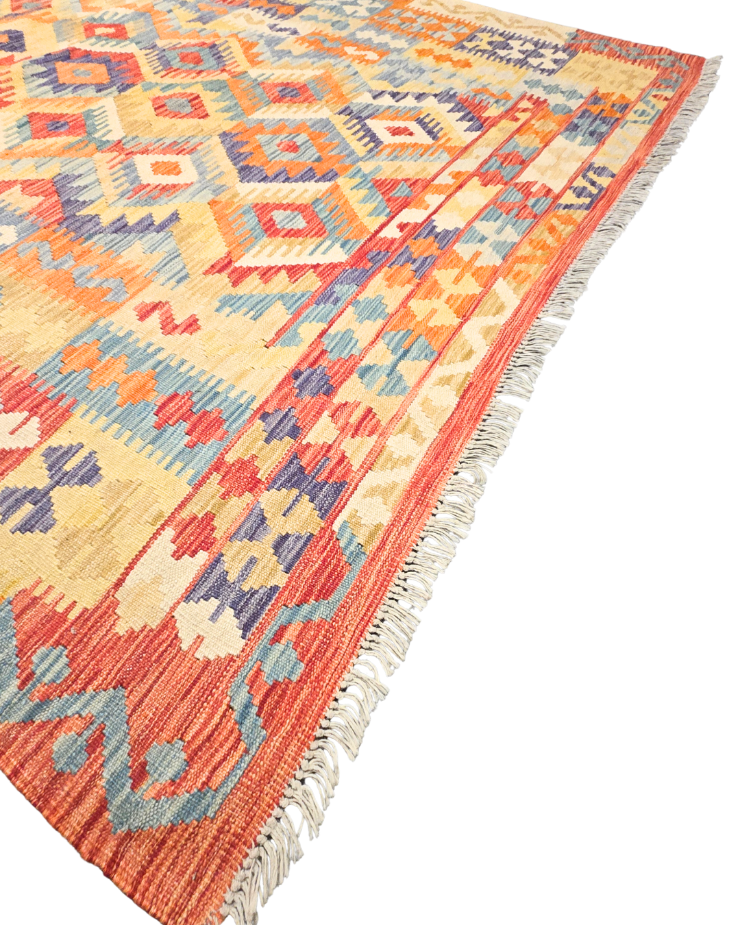 Tribal Kelim Afganistan 250x180 wollen vloerkleed handgeweven