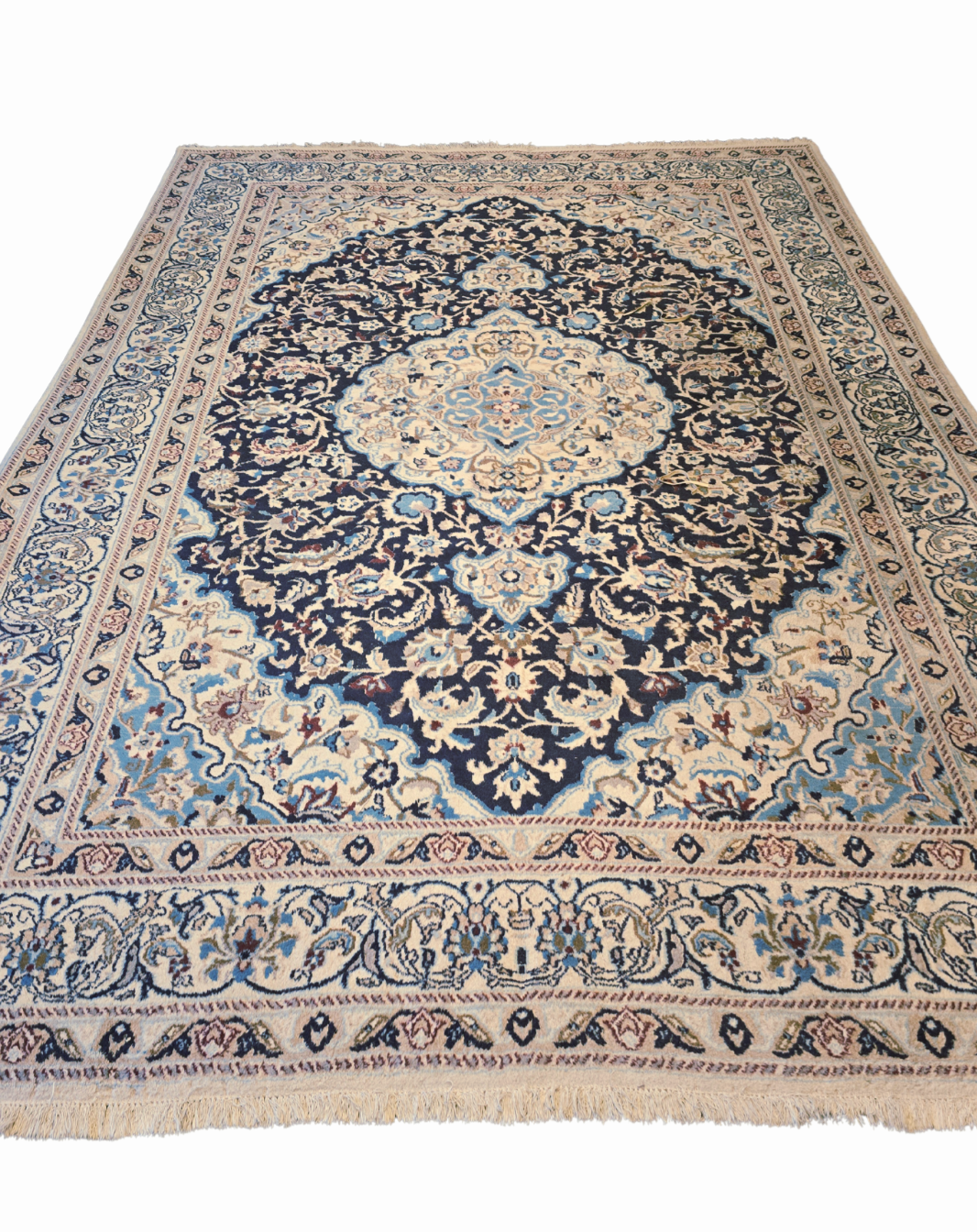 Groot Perzisch tapijt Nain 340x240 wollen vloerkleed Iran handgeknoopt