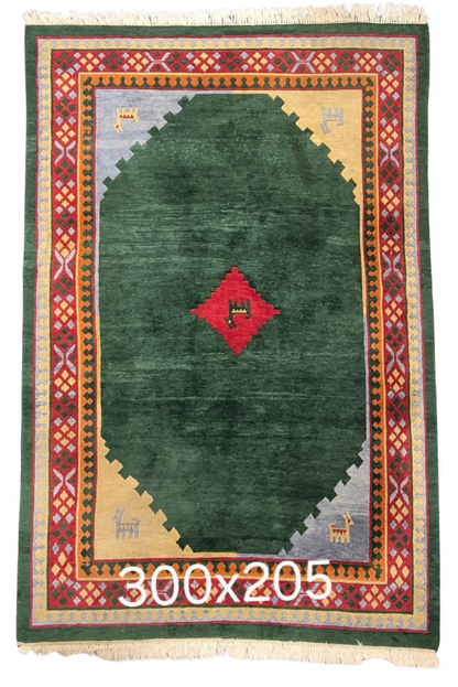 Perzisch tapijt Gabbeh 300x205 wollen vloerkleed handgeknoopt
