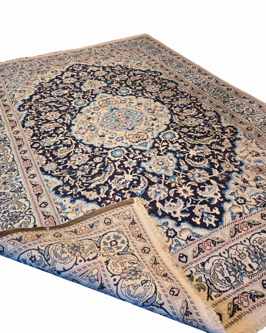 Groot Perzisch tapijt Nain 340x240 wollen vloerkleed Iran handgeknoopt