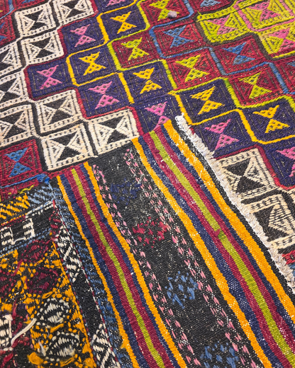 Ttribal Kelim Jijim cicim Tribal 290x185 wollen vloerkleed handgeknoopt Turkije
