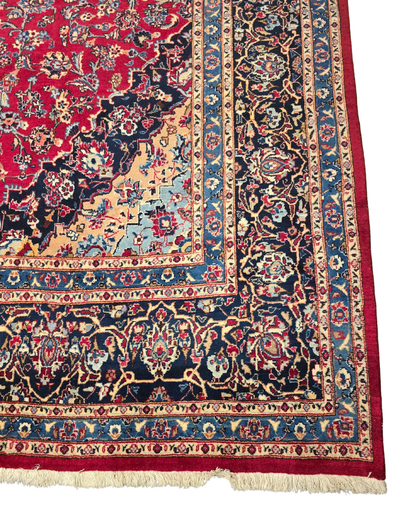 Groot Perzisch tapijt Kashan 350x250 wollen vloerkleed Iran handgeknoopt