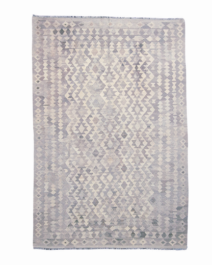 Afgaans Tribal Kelim flatweave 300x200 wollen vloerkleed