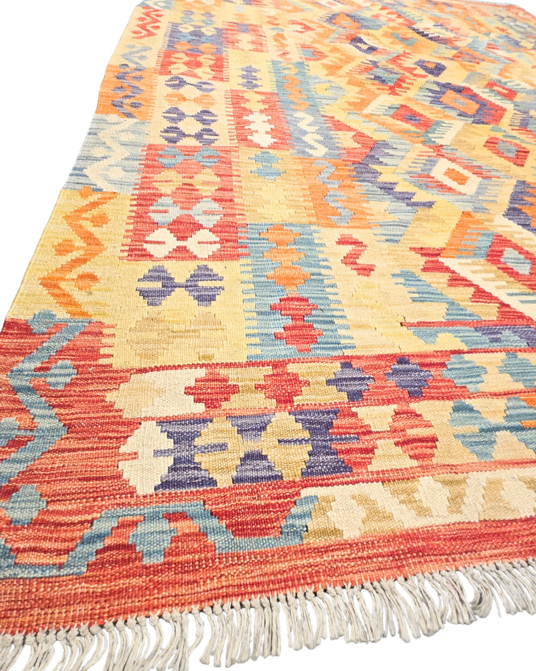 Tribal Kelim Afganistan 250x180 wollen vloerkleed handgeweven