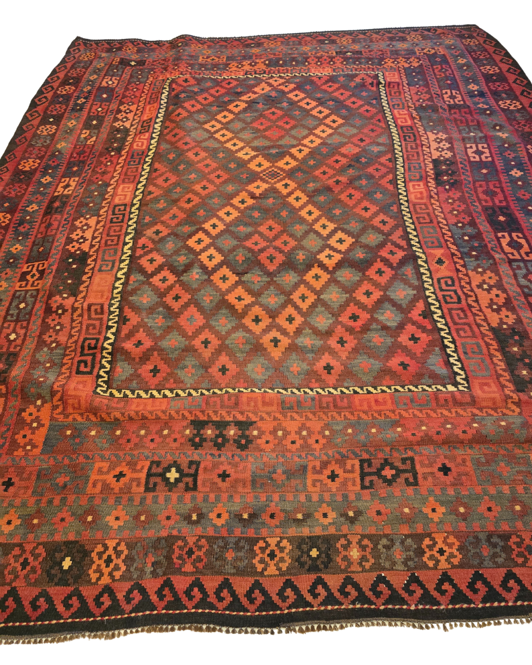 Tribal Kelim afganistan 310x250 wollen vloerkleed handgeknoopt