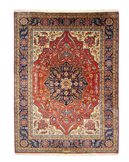 Groot Perzisch tapijt Heriz wollen vloerkleed handgeknoopt