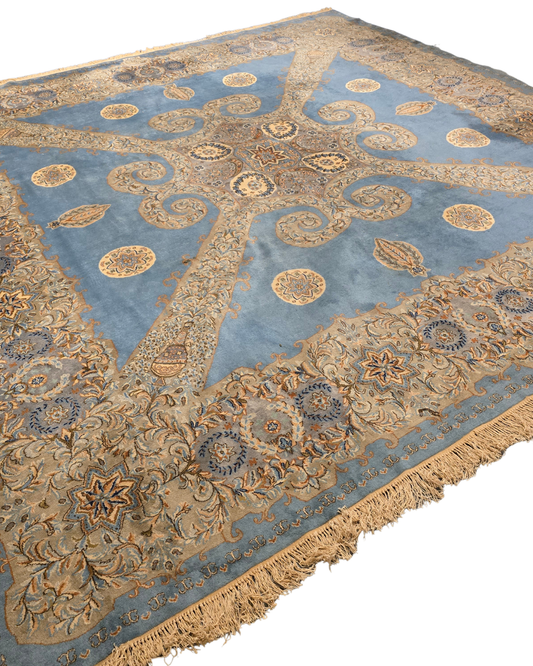 Groot Perzisch tapijt Kashmar 350x350 wollen vloerkleed iran handgeknoopt