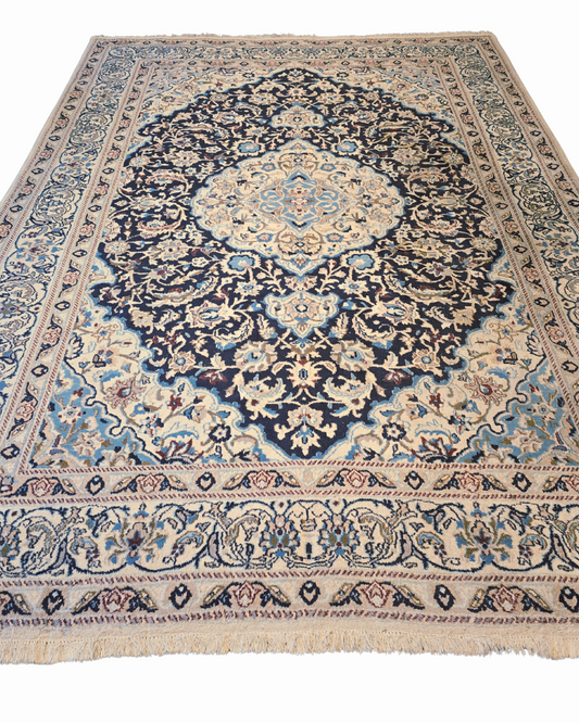 Groot Perzisch tapijt Nain 340x240 wollen vloerkleed Iran handgeknoopt
