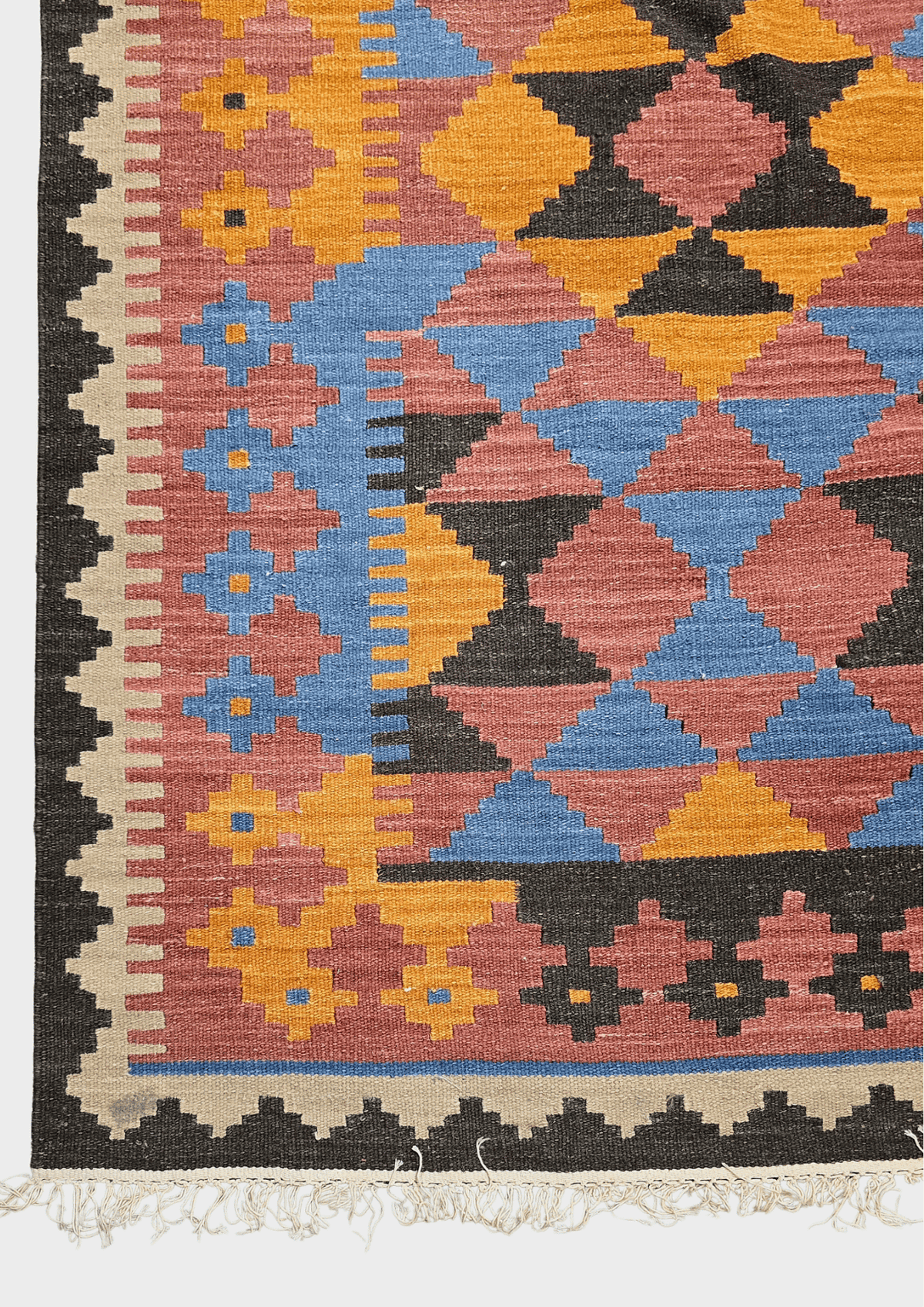 Afgan tribal kelim 300x200 handgeweven wollen vloerkleed