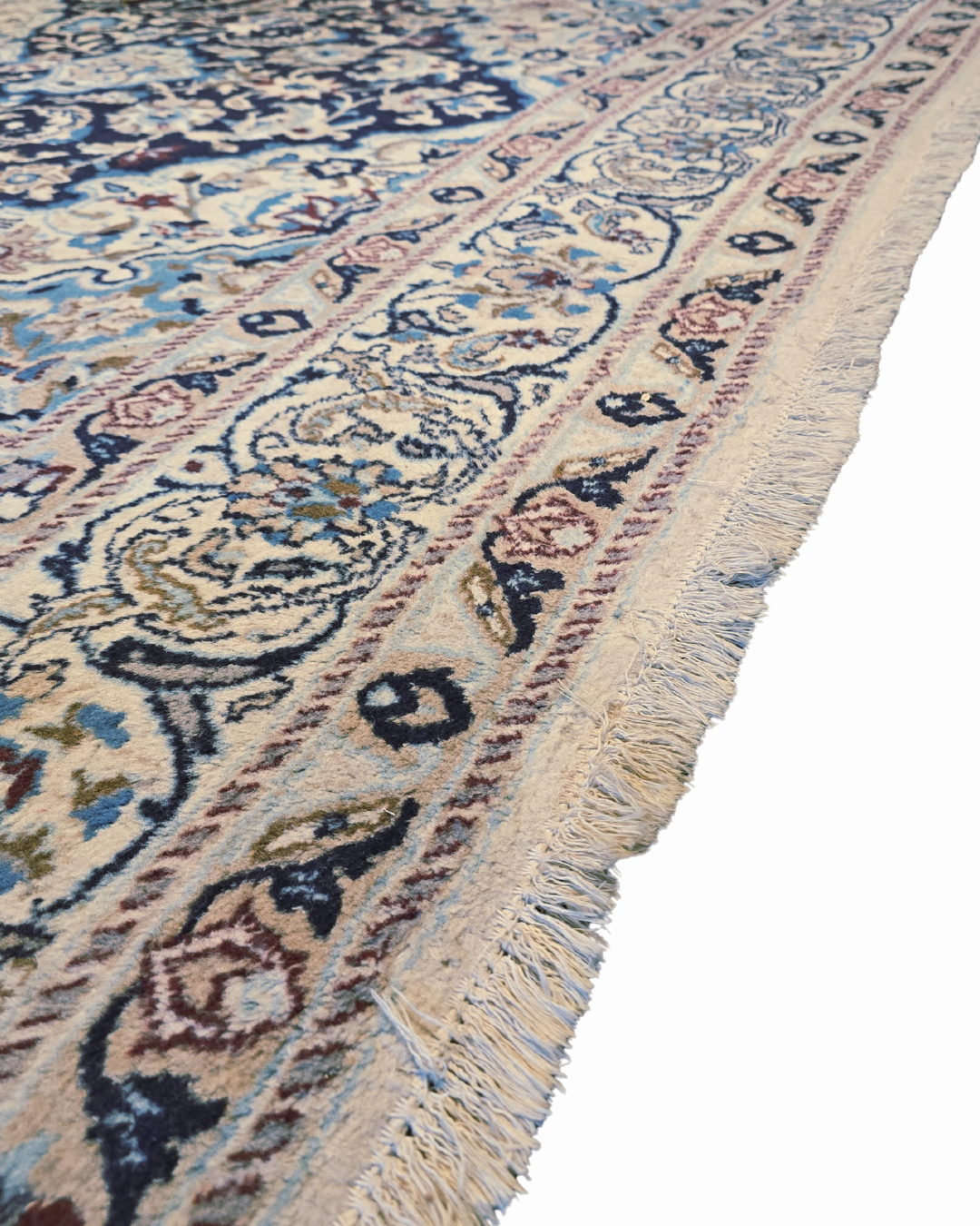 Groot Perzisch tapijt Nain 340x240 wollen vloerkleed Iran handgeknoopt