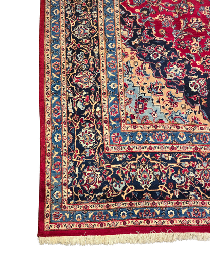 Groot Perzisch tapijt Kashan 350x250 wollen vloerkleed Iran handgeknoopt