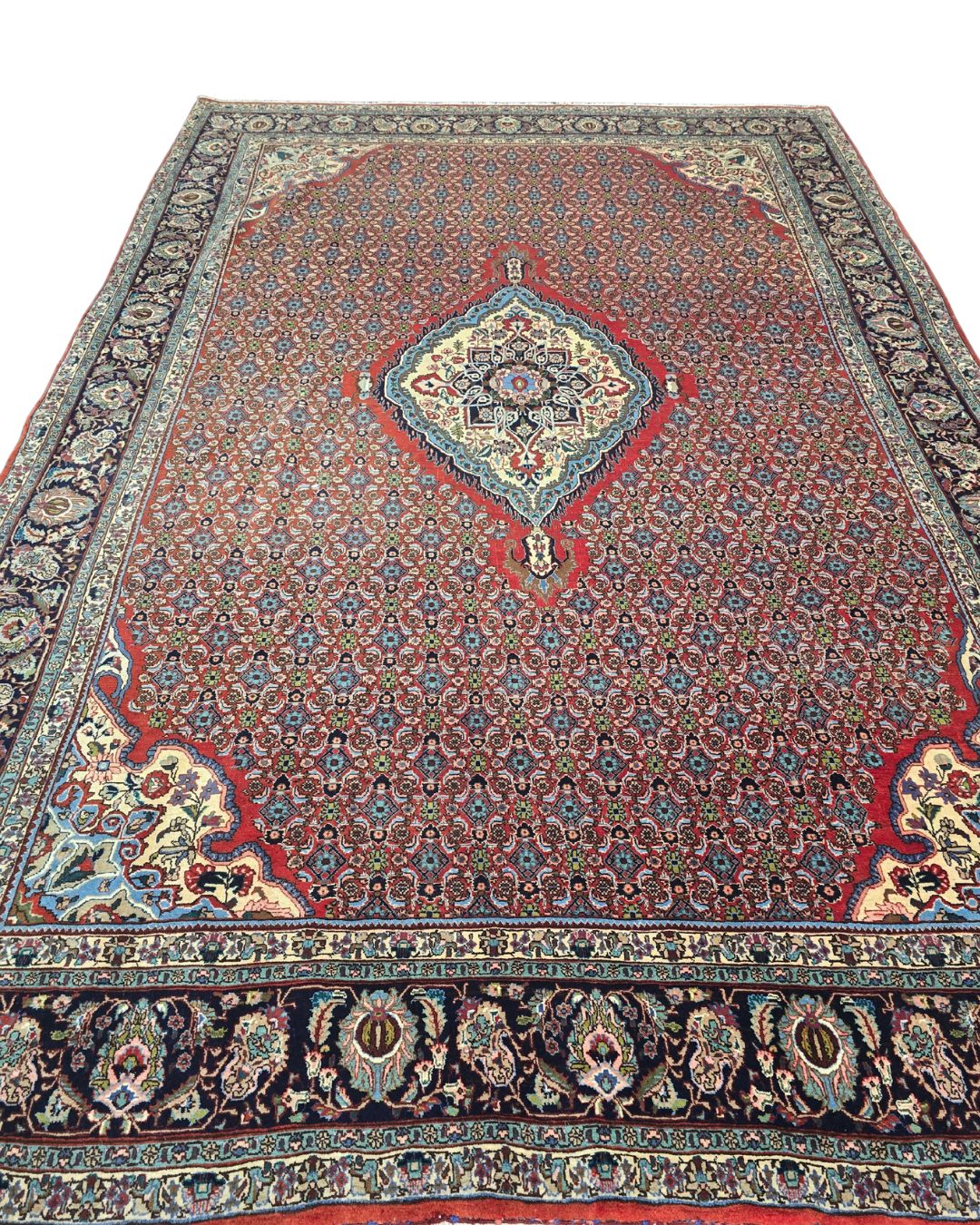 Groot Perzisch tapijt Bidjar 350x230 wollen vloerkleed handgeknoopt Iran