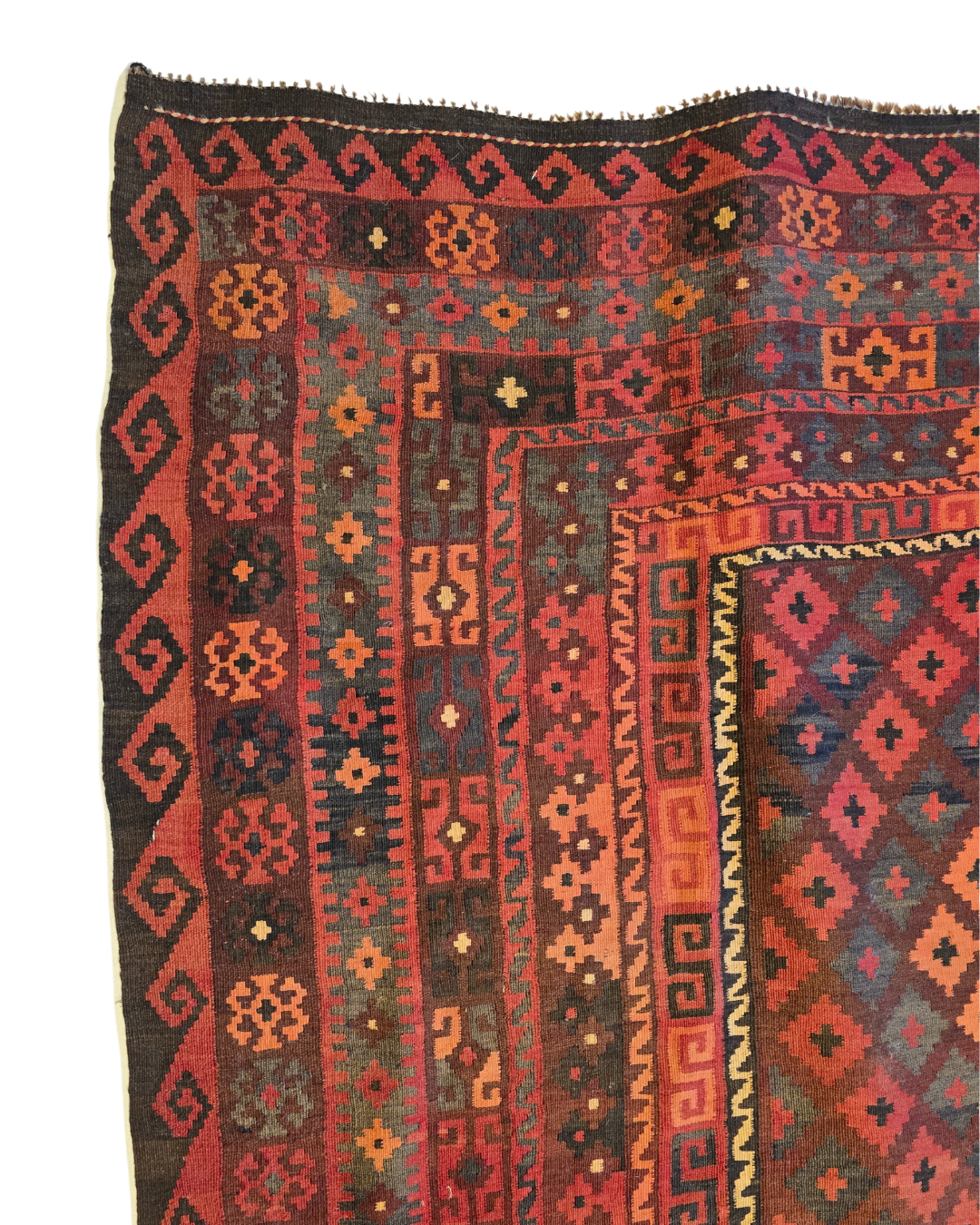 Tribal Kelim afganistan 310x250 wollen vloerkleed handgeknoopt