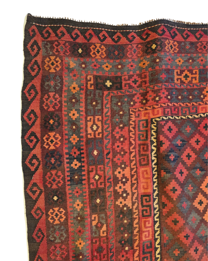 Tribal Kelim afganistan 310x250 wollen vloerkleed handgeknoopt