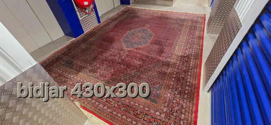 Groot Perzisch tapijt Bidjar 430x300 wollen vloerkleed