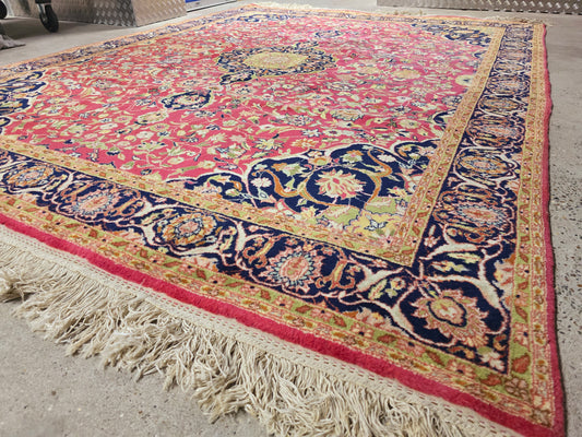 Groot perzisch tapijt Kashan 340x240 vloerkleed handgeknoopt iran