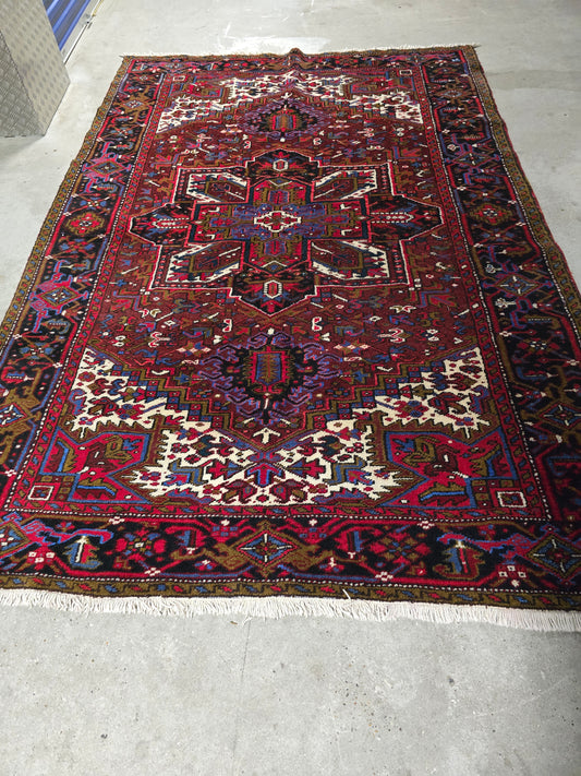 Groot Perzisch tapijt Heriz 300x200 wollen vloerkleed