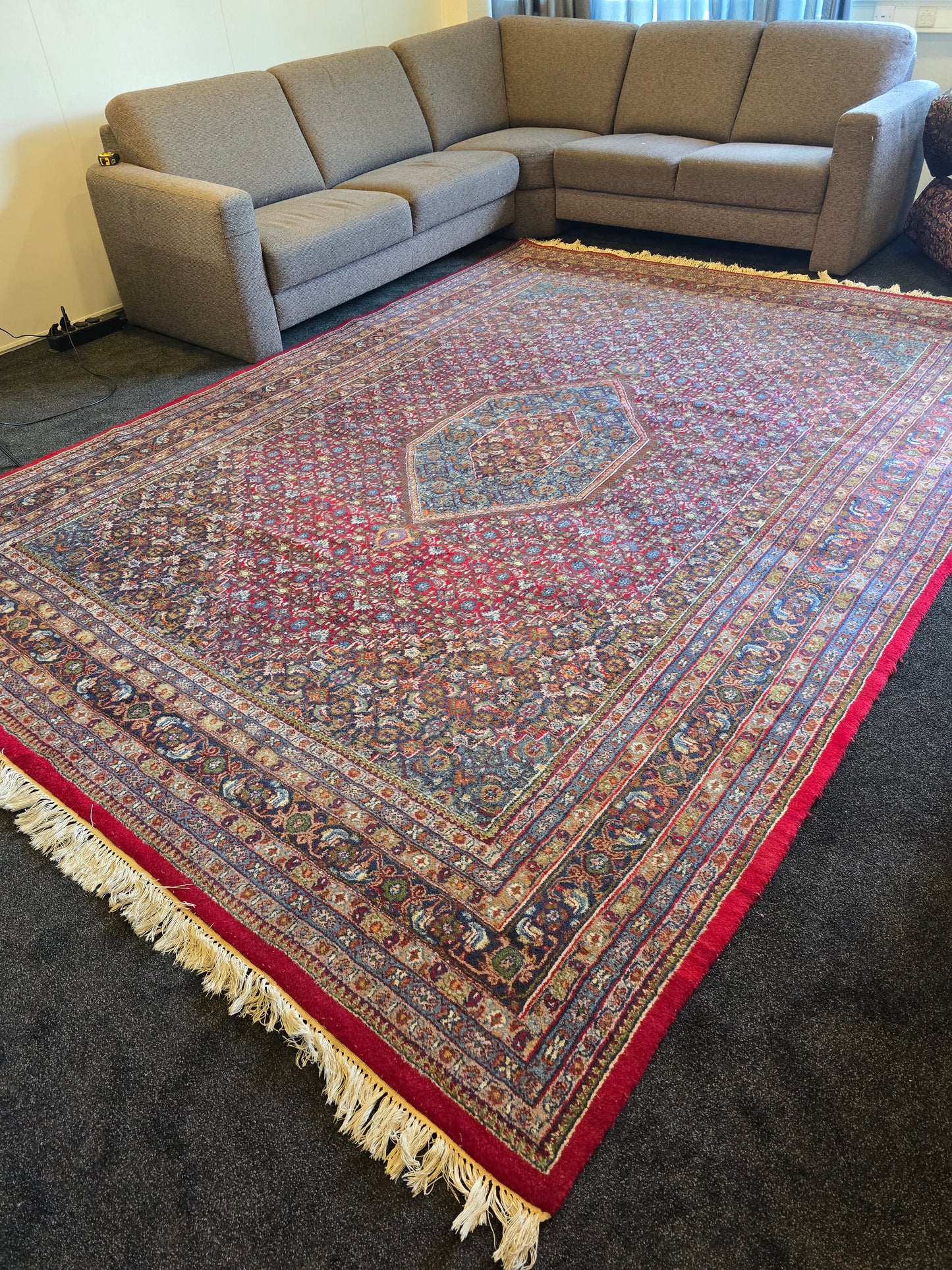 groot perzisch tapijt Bidjar 350x250 handgeknoopt wollen vloerkleed