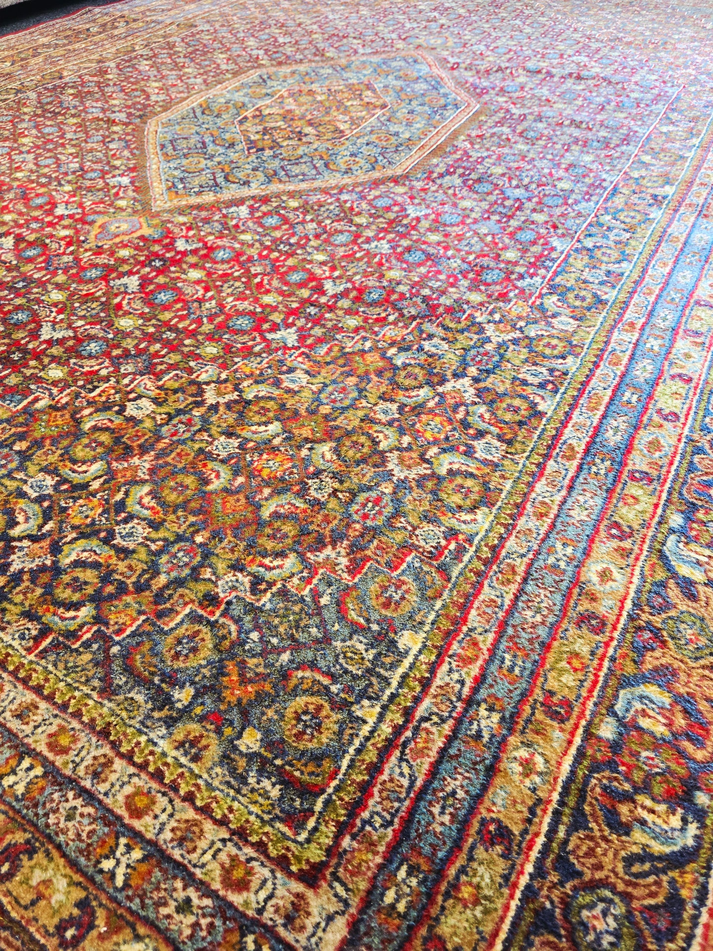 groot perzisch tapijt Bidjar 350x250 handgeknoopt wollen vloerkleed