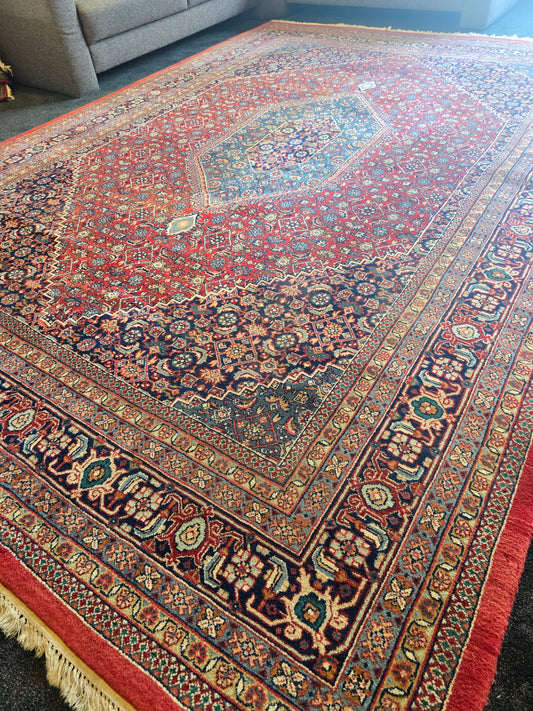 Groot perzisch tapijt bidjar vloerkleed 350x250 handgeknoopt