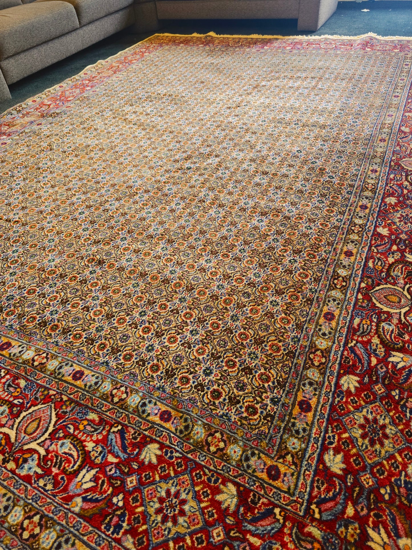 Groot Perzisch Tapijt Moud 350x250 handgeknoopt wollen vloerkleed