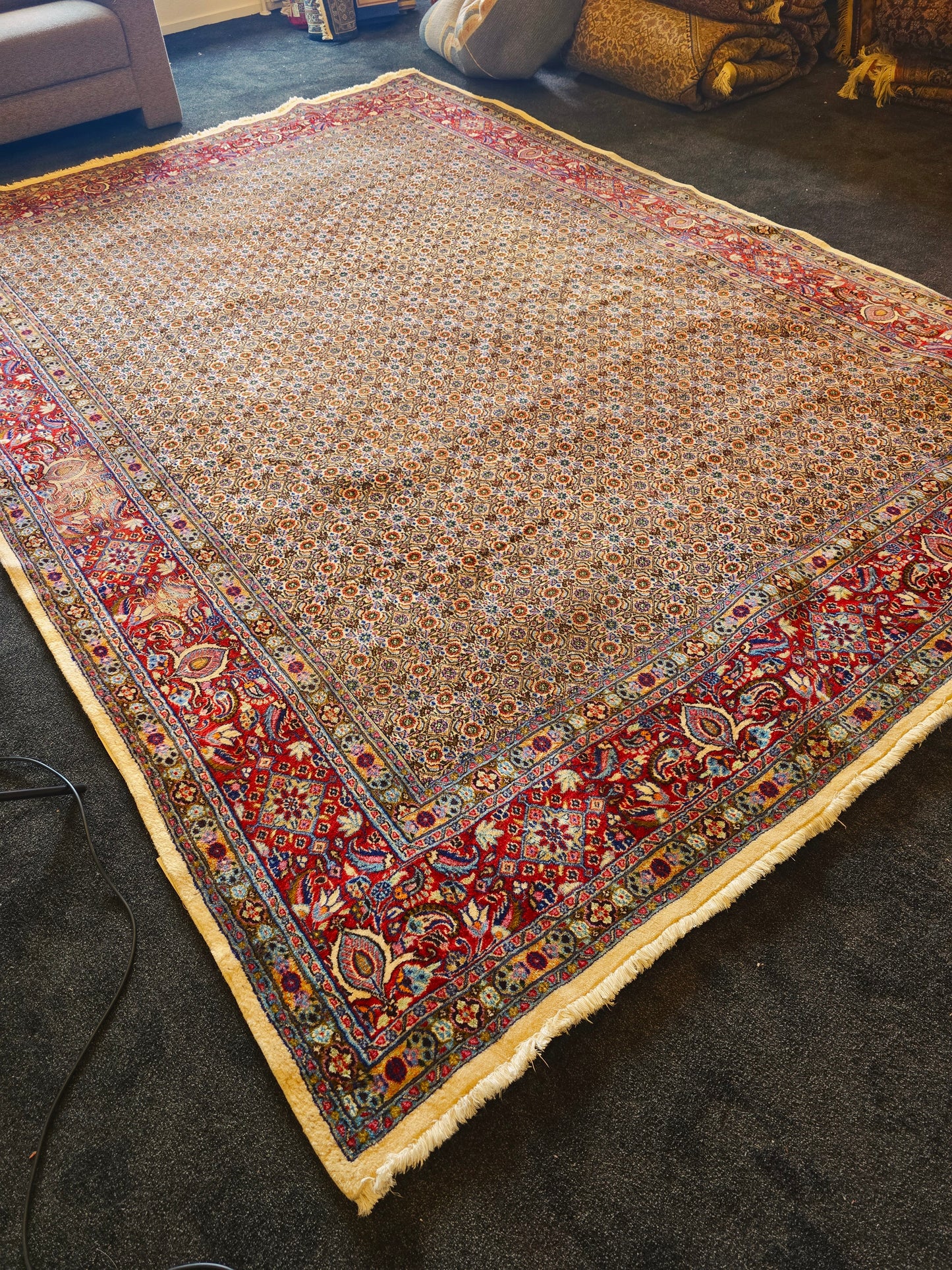 Groot Perzisch Tapijt Moud 350x250 handgeknoopt wollen vloerkleed
