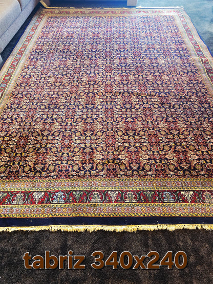 Groot Perzisch Tapijt Tabriz 340x240 handgeknoopt wollen vloerkleed