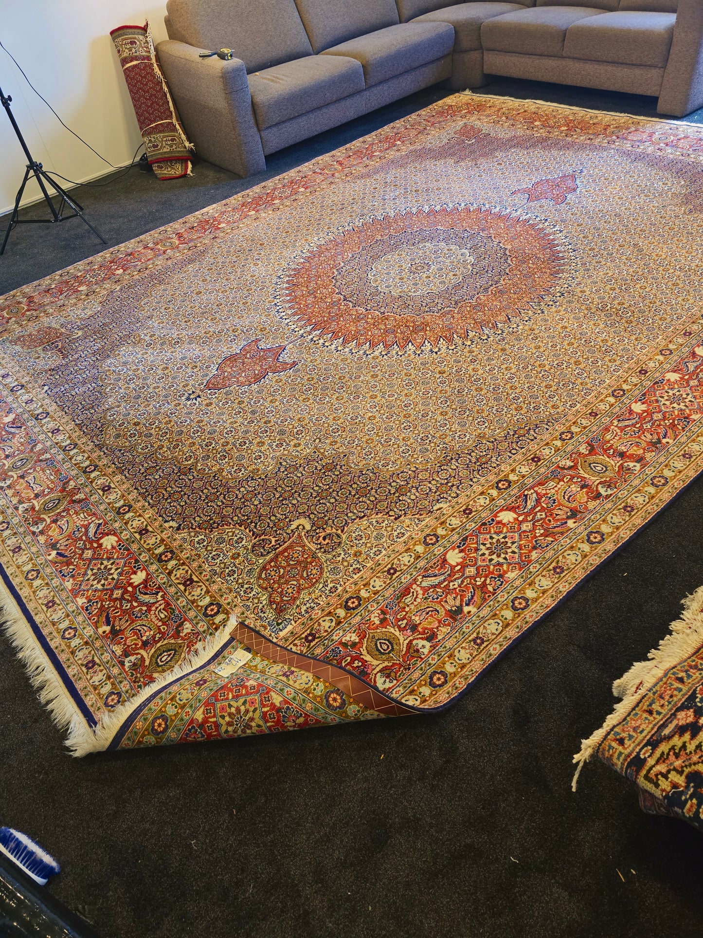Groot Perzisch Tapijt Moud 398x295 handgeknoopt wollen vloerkleed