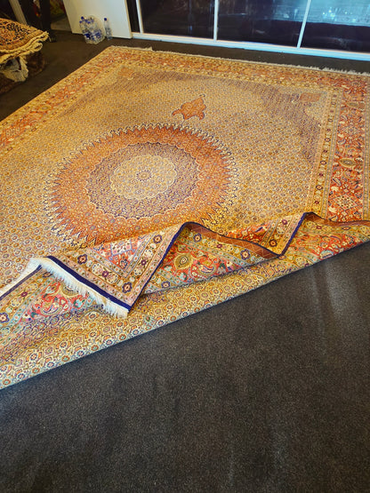 Groot Perzisch Tapijt Moud 398x295 handgeknoopt wollen vloerkleed