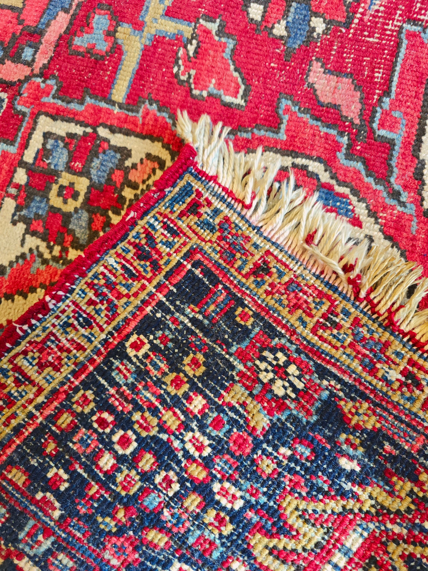 Groot perzisch tapijt Heriz 430 x 330 extra large handgeknoopt wollen vloerkleed