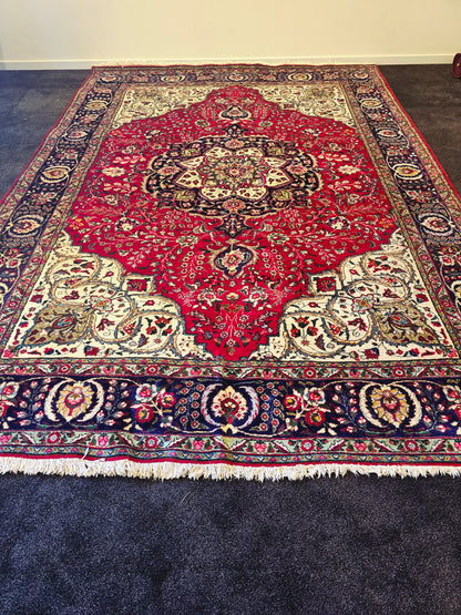 Groot perzisch Tapijt Kashan 360x254 handgeknoopt wollen vloerkleed