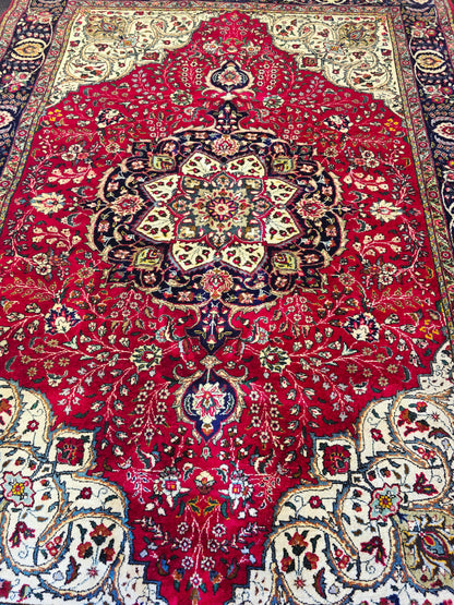 Groot perzisch Tapijt Kashan 360x254 handgeknoopt wollen vloerkleed