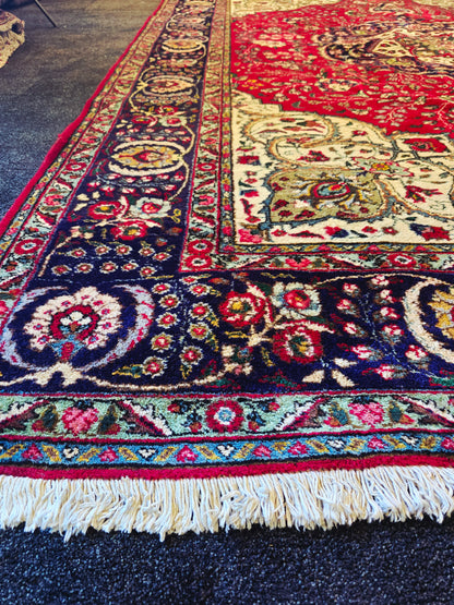 Groot perzisch Tapijt Kashan 360x254 handgeknoopt wollen vloerkleed