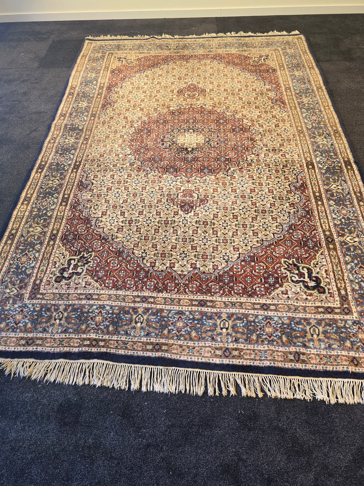 Perzisch tapijt Moud 296x190 handgeknoopt wollen vloerkleed