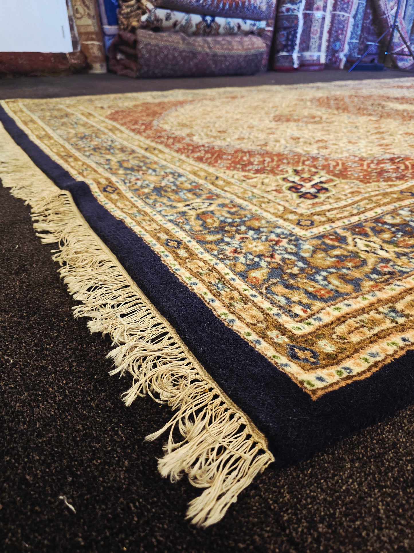 Perzisch tapijt Moud 296x190 handgeknoopt wollen vloerkleed