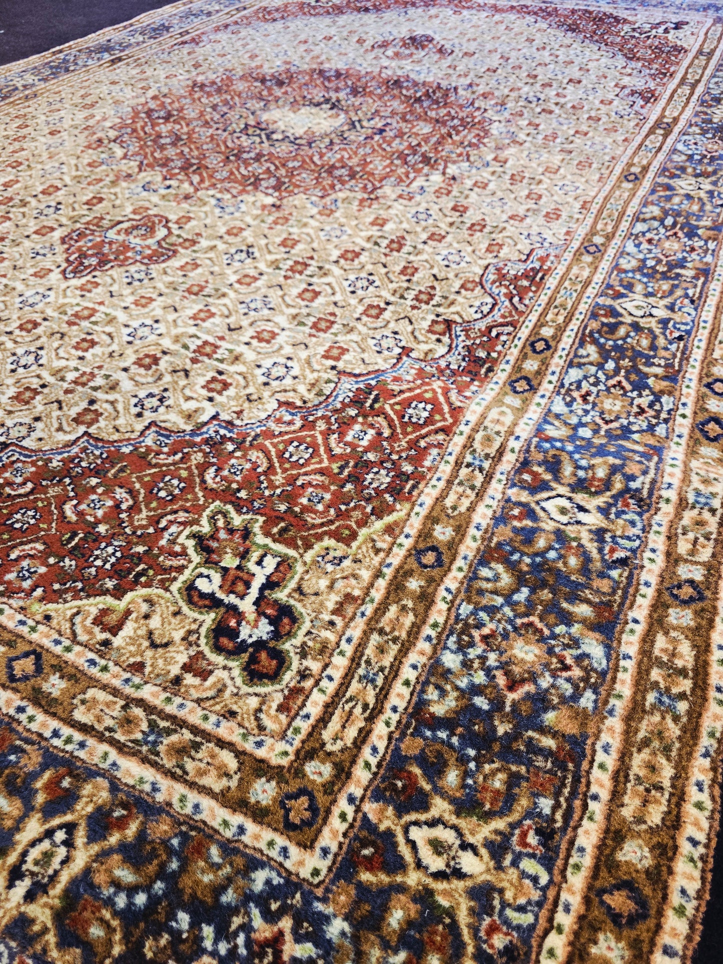 Perzisch tapijt Moud 296x190 handgeknoopt wollen vloerkleed