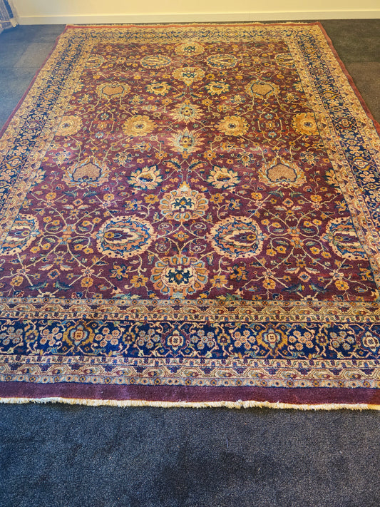 Groot perzisch Tapijt Tabriz 350x250 handgeknoot wollen vloerkleed