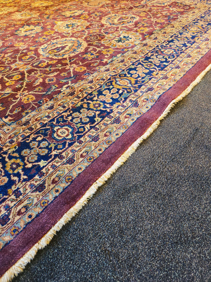 Groot perzisch Tapijt Tabriz 350x250 handgeknoot wollen vloerkleed
