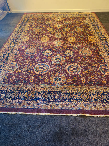 Groot perzisch Tapijt Tabriz 350x250 handgeknoot wollen vloerkleed